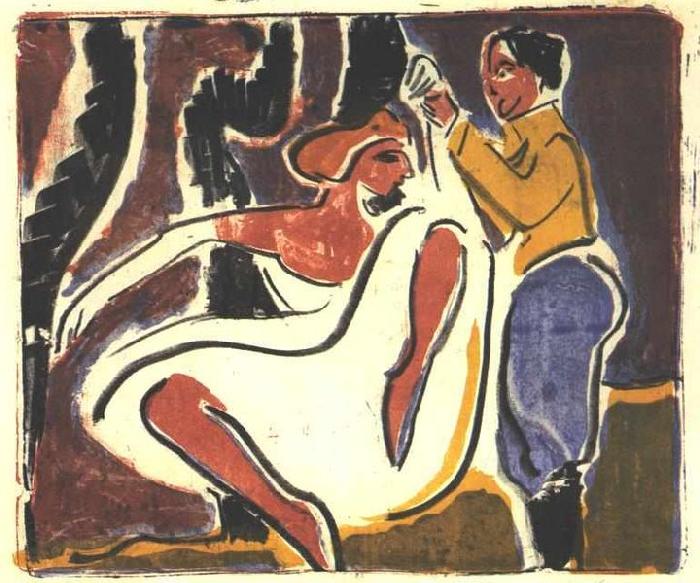 Ernst Ludwig Kirchner Russian dancer France oil painting art